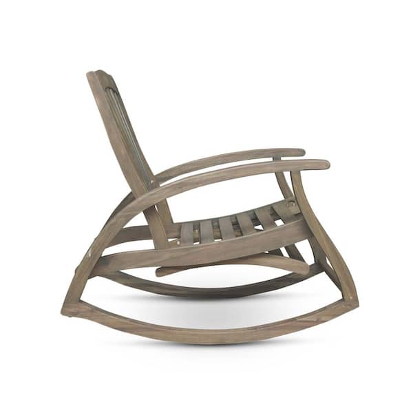 ロッキングチェア Gray Wood Outdoor Rocking Chair ZN-2454 - The Home Depot