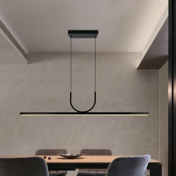 JC TOPA Contemporary 42-Watt 1 Light Black Linear design Dimmable