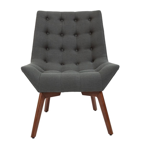 Shelly 27.8 in. Width Big and Tall Charcoal Fabric Guest Office Chair