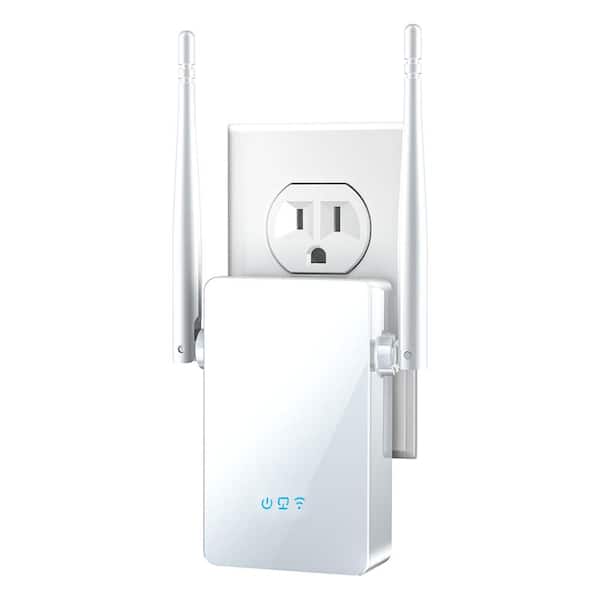 phyfalip WiFi Range Extender, 4X Faster, Covers Up to 9,800 Sq. ft and 35 Devices with Ethernet Port, Support WPS, White