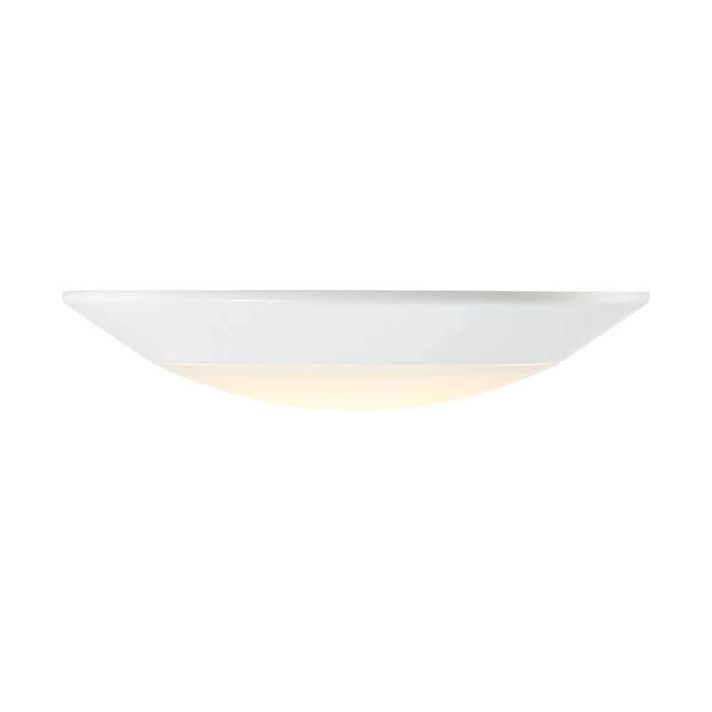 White Glass LED Flush Mount Ceiling Light