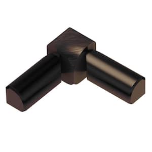 Rondec Brushed Antique Bronze Anodized Aluminum 1/2 in. x 1 in. Metal 90 Degree Double-Leg Inside Corner