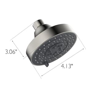 Middleton II Transitional 3-Spray Patterns 4.13 in. H Wall Mount Fixed Shower Head in Satin Nickel