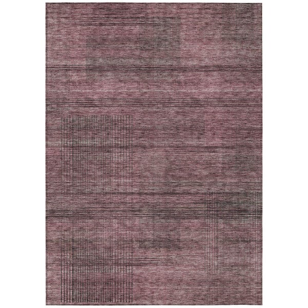 Chantille Machine Washable Indoor/Outdoor Abstract ACN820 Merlot 8 ft. x 10 ft. Area Rug