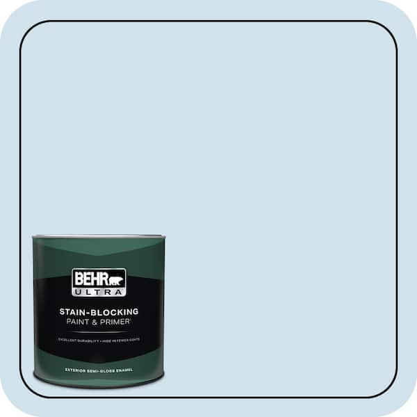 BEHR ULTRA 1 qt. #M520-1A Soft Cloud Semi-Gloss Enamel Exterior Paint & Primer