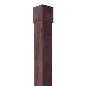 5.625 in. D x 5.6875 in. W. x 104 in. L Unfinished Natural Walnut Wood Lally Column Wrap