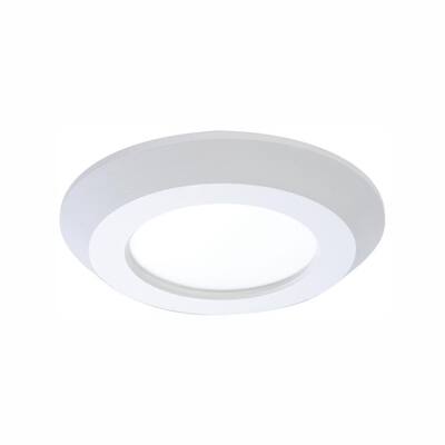SLD 4 in. White Integrated LED Recessed Retrofit Ceiling Mount Trim with 90 CRI, 3000K Soft White