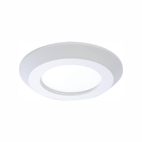 HALO SLD 4 in. White Integrated LED Recessed Retrofit Ceiling Mount Trim with 90 CRI, 3000K Soft White