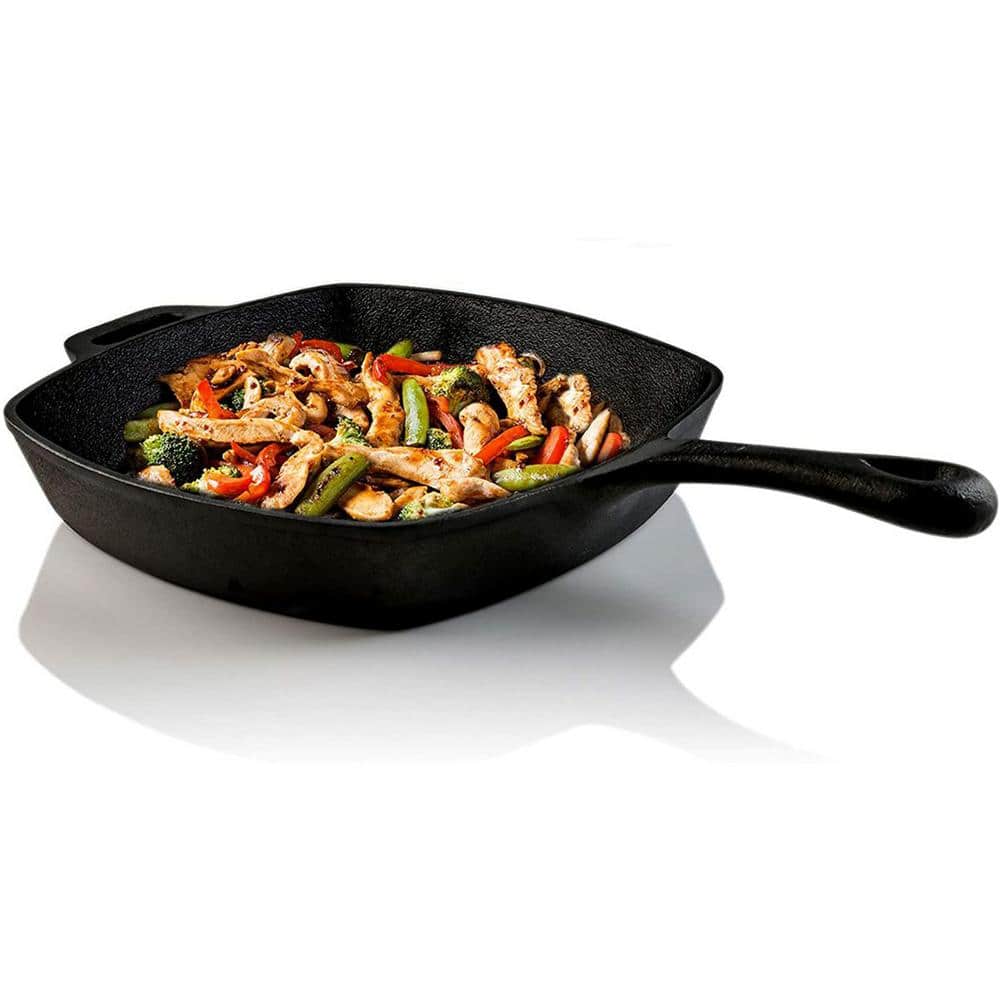 Lodge Cast Iron 14 Inch Cast Iron Cook-It-All Grill Pan, Lodge, Multi-Functional Outdoor Kitchen Tool