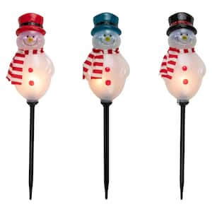 Set of 3 Snowmen Christmas Pathway Markers 16 in.
