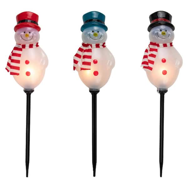 Northlight Set of 3 Snowmen Christmas Pathway Markers 16 in. 35167254 ...
