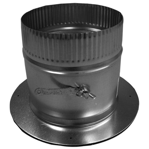 Speedi-Products 4 in. Dia Galvanized Take Off Start Collar and Gasket with Damper