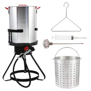 Creole Feast, Tfk-tg-3001,30 qt. Turkey and 10 qt. Fish Fryer Boiler Steamer Kit with High Heat-Resistant Gloves