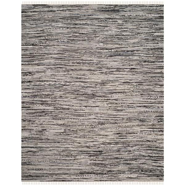 SAFAVIEH Rag Gray 10 ft. x 14 ft. Speckle Striped Area Rug