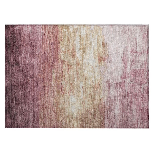 Chantille Machine Washable Indoor/Outdoor Abstract ACN1470 Mauve 1 ft. 8 in. x 2 ft. 6 in. Area Rug
