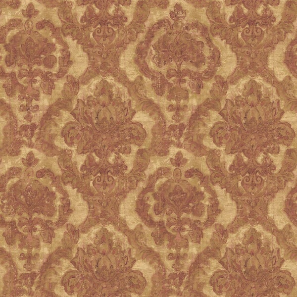 The Wallpaper Company 8 in. x 10 in. Jewel Tone Damask Tapestry Wallpaper Sample