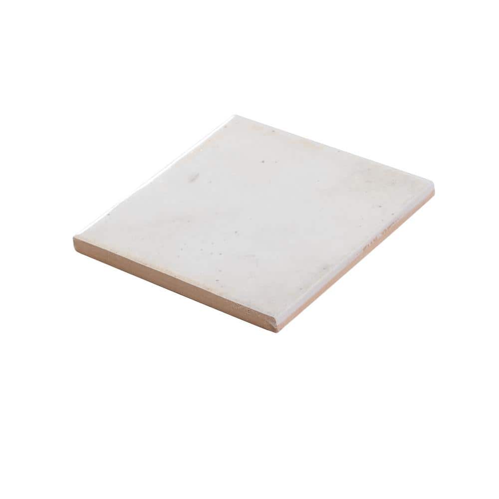 Antiek 3.94'' White Glossy Ceramic Square Tile