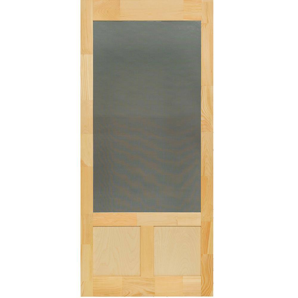 Kimberly Bay 30 in. x 80 in. Elmwood Natural Pine Screen Door DSAEL30