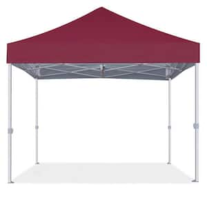 Commercial 10 ft. x 10 ft. Purple Pop Up Canopy Tent with Roller Bag