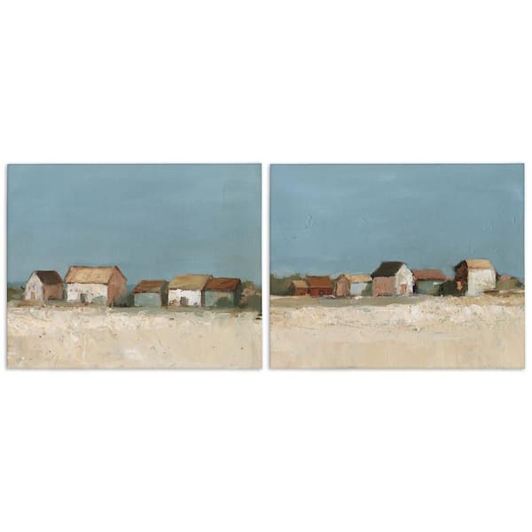 Stupell Industries Country Houses in Distance by Ethan Harper 2 Pieces Unframed Architecture Graphic Art Print 16 in. x 20 in.