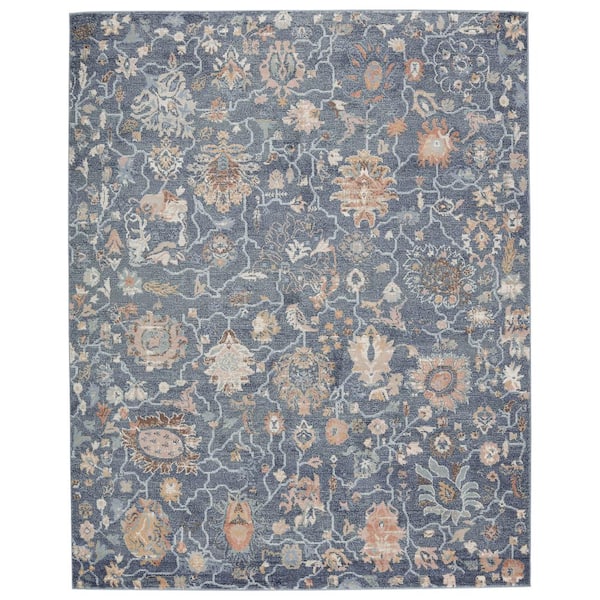 Jaipur Living Abrielle Dark Blue/Tan 8 ft. x 10 ft. Oriental Rectangle Area Rug