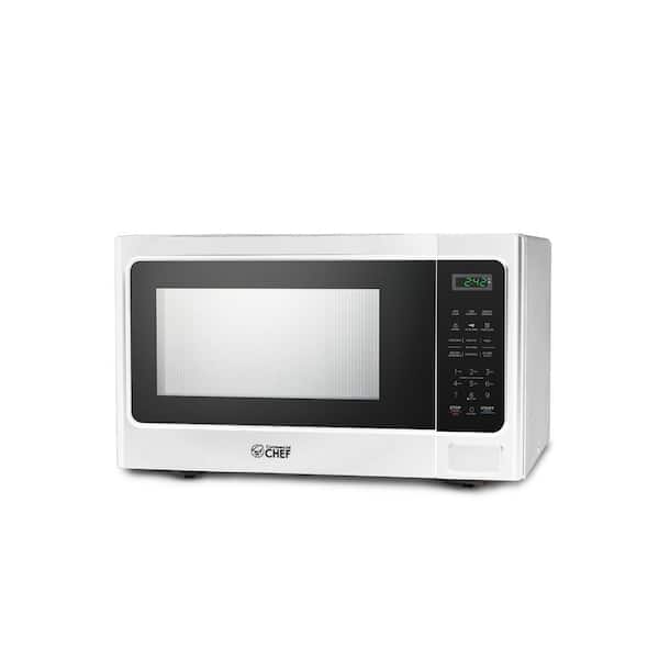 Commercial CHEF 20.4 in. Width 1.3 cu.ft. White 1000-Watt Countertop Microwave Oven