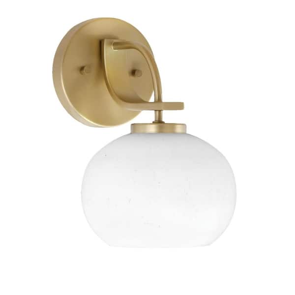 JAZAVA 5.9 in. 2-Light Milk White Glass Shade Modern Indoor