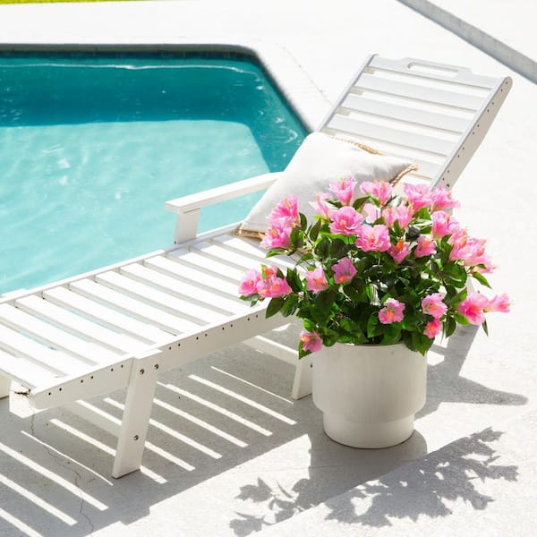 Nearly Natural 19 in. UV Resistant Artificial Hibiscus Bush