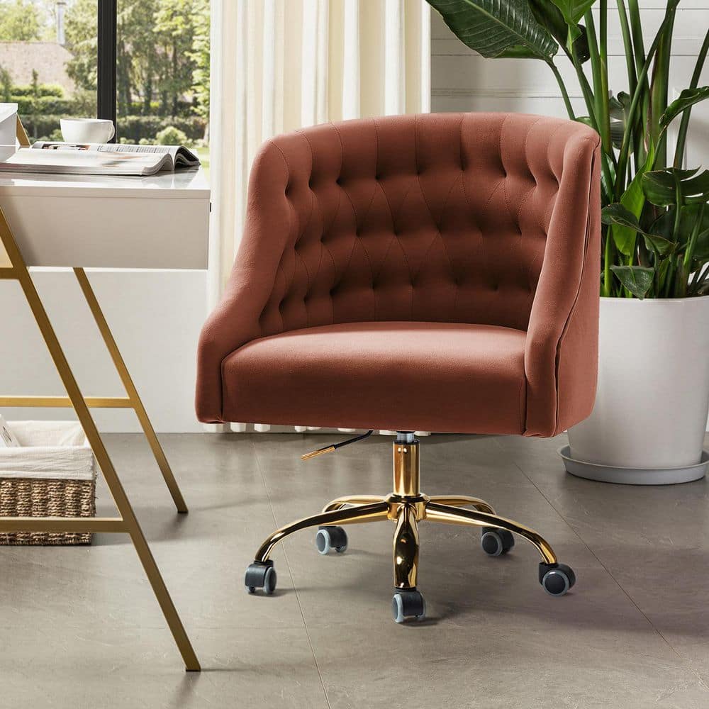 JAYDEN CREATION Lydia 24.5 in. Mid-Century Modern Burn-brick