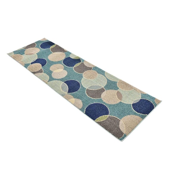 Chromatic Seaside Blue 2' 2 x 6' 7 Runner Rug