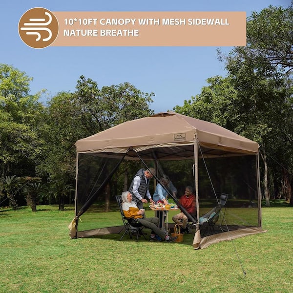 10 ft. x 10 ft. Pop up Canopy Tent, 3 Adjustable Height with