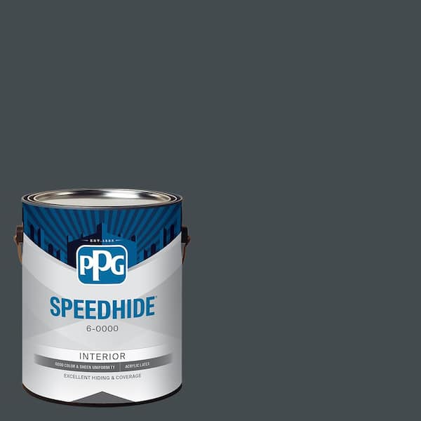 SPEEDHIDE 1 gal. PPG1012-7 Black Forest Semi-Gloss Interior Paint