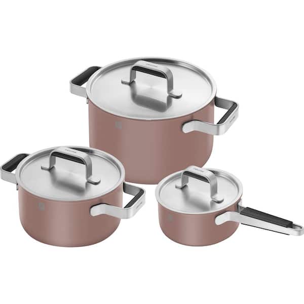 6-pc Rose Stainless Steel Pot Set