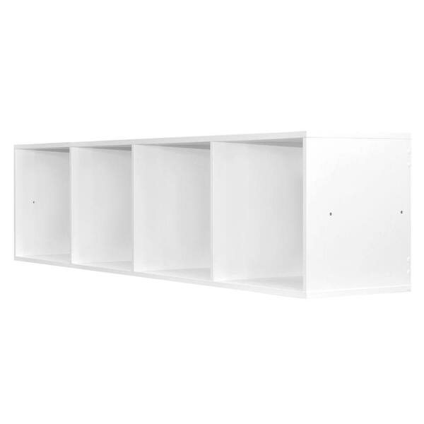 BLACK+DECKER 4-Compartment Laminate Horizontal Organizer in White