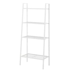 Designs2Go 58.25 White Tall Ladder Metal Indoor Plant Stand with 4 Tiers