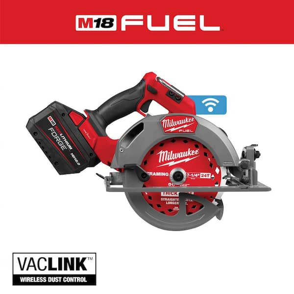 M18 FUEL ONE-KEY 18V Lithium-Ion Brushless Cordless 7-1/4 in. Circular Saw Kit w/ 12.0 Ah Battery and Charger