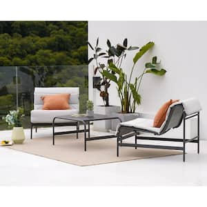 Conversation Patio Furniture Set 3 Piece, Lounge Chair and Side Table