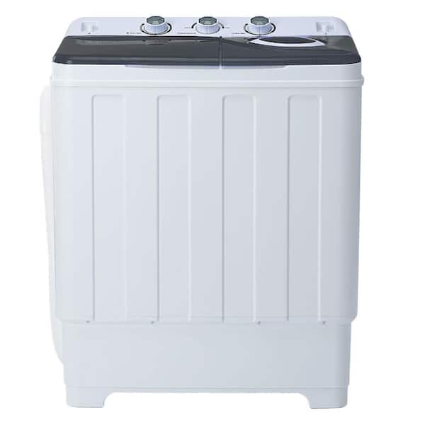 4.2 cu.ft. Portable Washing Machine in Grey with Drain Pump, Semi-Automatic Compact Laundry Machine