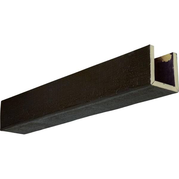 Ekena Millwork 10 in. x 10 in. x 8 ft. 3-Sided (U-Beam) Rough Sawn Natural Ash Faux Wood Ceiling Beam