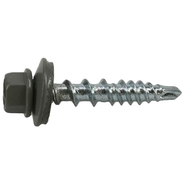 10-16 x 1 Architectural Roof Clip Self-Drilling Screws for Steel  Applications, Pancake Head with #2 Phillips Head, #3 Point, Carbon Steel  with Silver Stalgard Coating