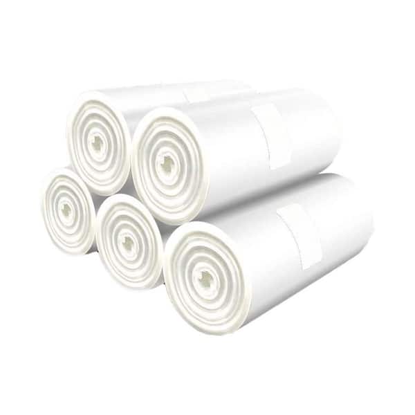 4 Gal. Compostable Trash Bags, Biodegradable Kitchen Bin Liners, White Bathroom Waste Bags for Office Dorm Car