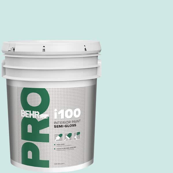 BEHR PRO 5 gal. #HDC-WR14-5 Icicle Mint Semi-Gloss Interior Paint