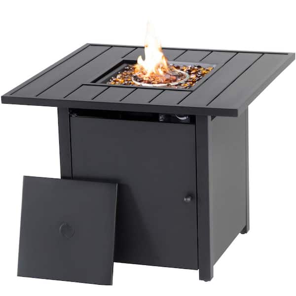 Unbranded 31 in. Metal Gas Propane Outdoor Fire Pit Table