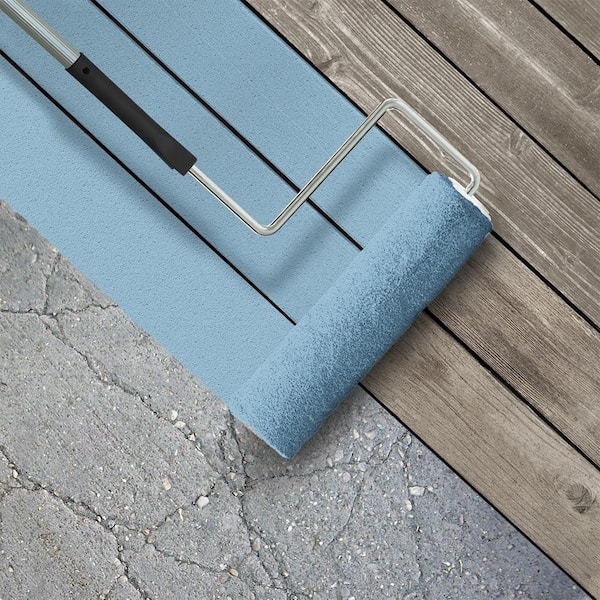 1 gal. #M500-3 Blue Chalk color Textured Low-Lustre Enamel Interior/Exterior Porch and Patio Anti-Slip Floor Paint