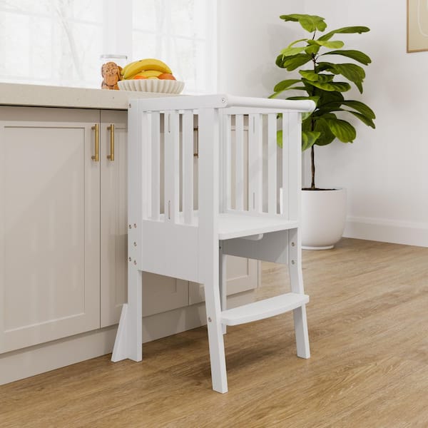Toddler Montessori White Foldable Step Stool