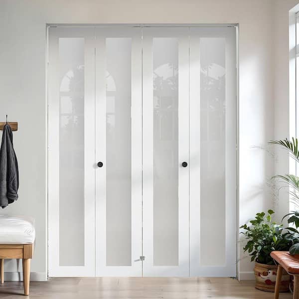 SOCBAZZAR 60 in. x 78 in. (Double 30 in. ) 1-Lite Frosted Glass