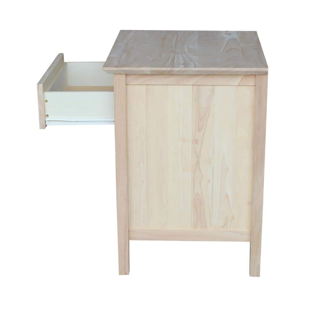 Eco-Friendly Unfinished Parawood Vanity Bench with Microfiber Seat
