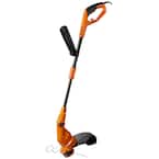 15 in. 5.5 Amp Corded Electric String Trimmer, Edger with Telescopic Straight Shaft and Pivoting Head