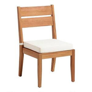 Callahan Teak Natural Brown Dining Chair with Beige Cushion (2-Pack)