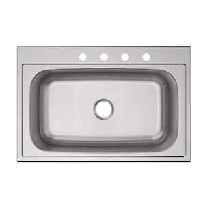 Parkway 20-Gauge Stainless Steel 33 in. Single Bowl Drop-In Kitchen Sink